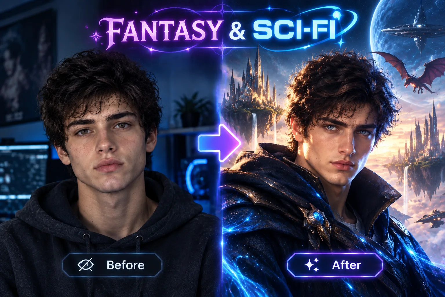 Home Fantasy & Sci-Fi AI Prompts